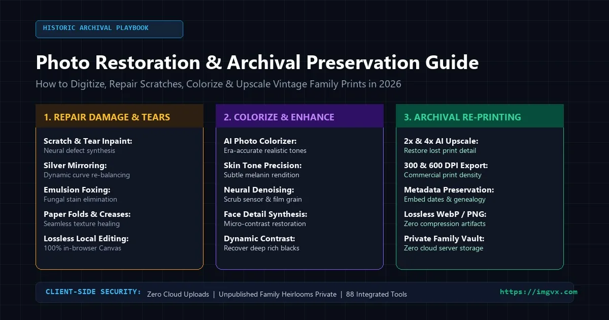 ImgVX Vintage Photo Restoration & Archival Preservation Guide hero banner