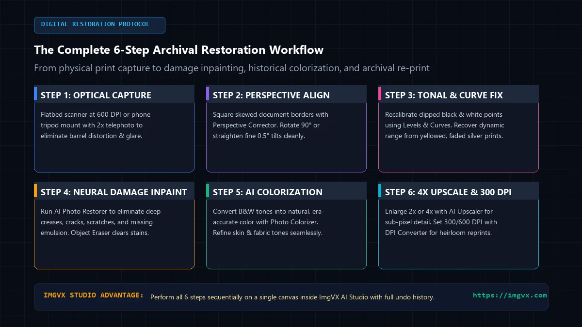 The Complete 6-Step Archival Restoration Workflow from Capture to Print